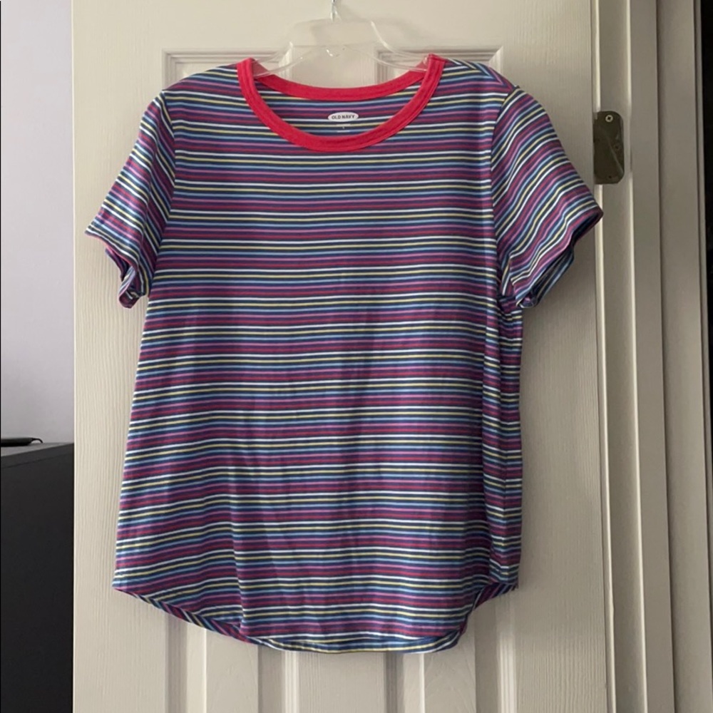 Colorful Striped Short-sleeve Tee